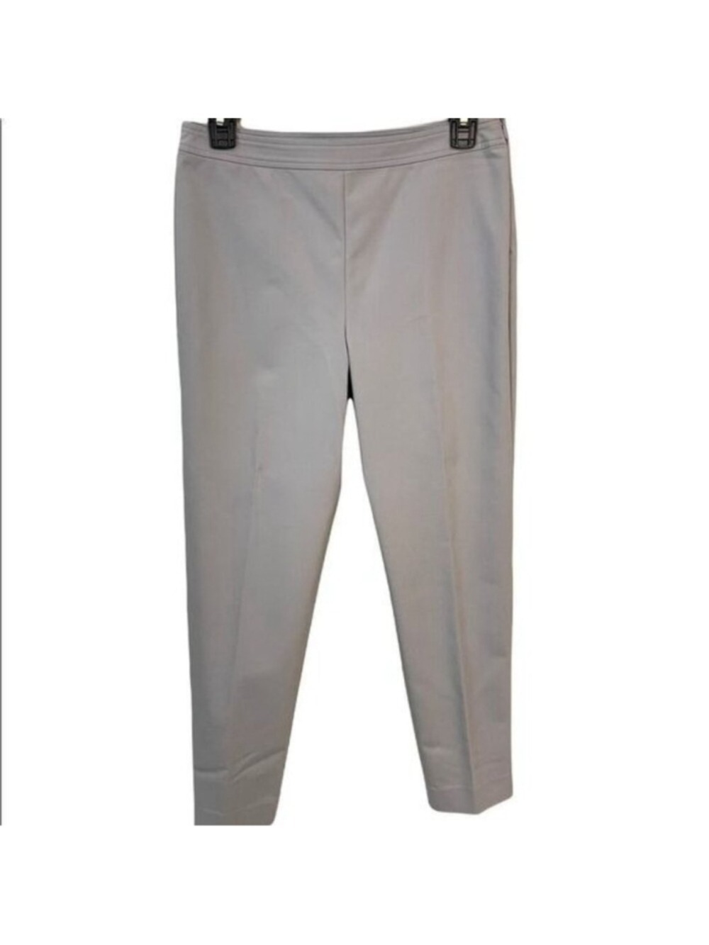 St John Light Gray Cotton Blend Pants 4